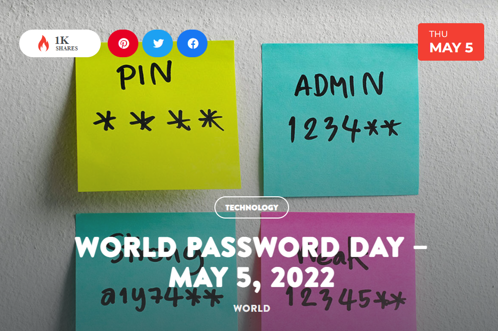 Happy World Password Day 2022